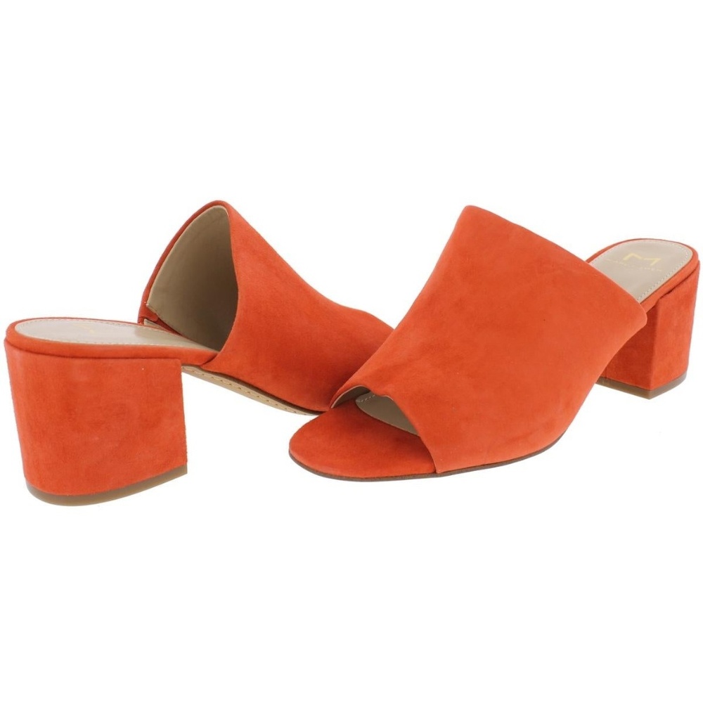Marc Fisher Orange Suede Mules